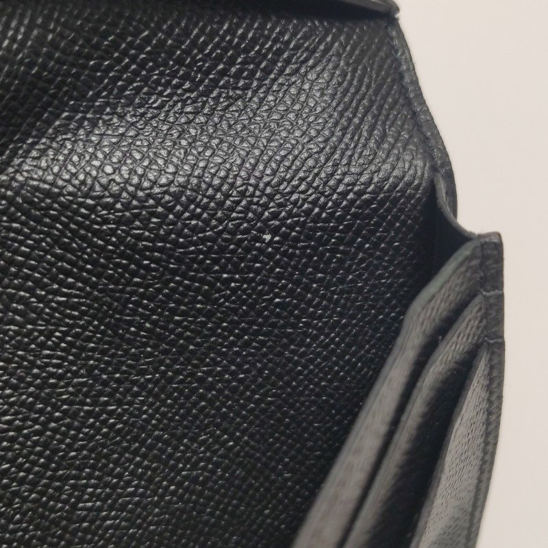 Hermes Bearn小號標誌H袢帶錢包Epsom牛皮銀扣89黑色T刻-7