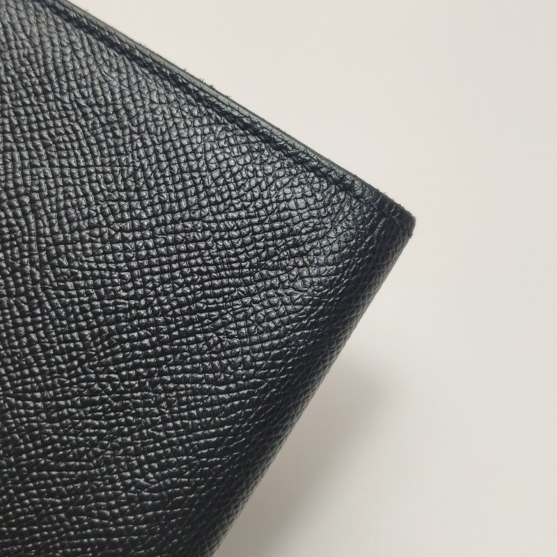 Hermes Bearn小號標誌H袢帶錢包Epsom牛皮銀扣89黑色T刻-15