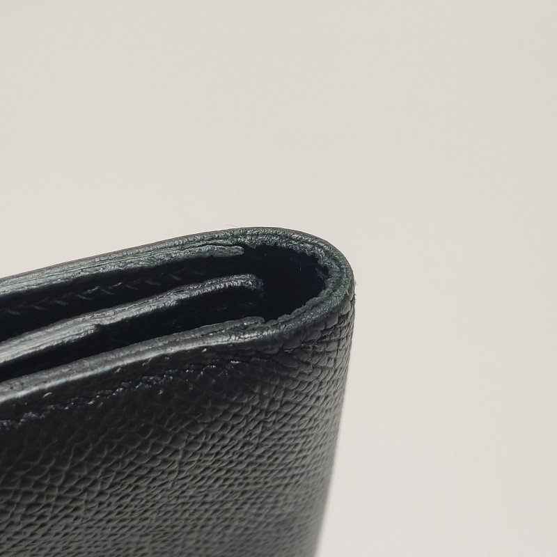 Hermes Bearn小號標誌H袢帶錢包Epsom牛皮銀扣89黑色T刻-16