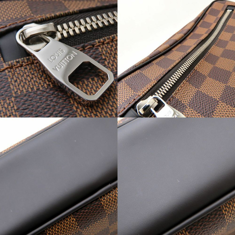 路易威登 Damier Pochette Kasai N41663 Ebene 男手拿包 (353078)-4