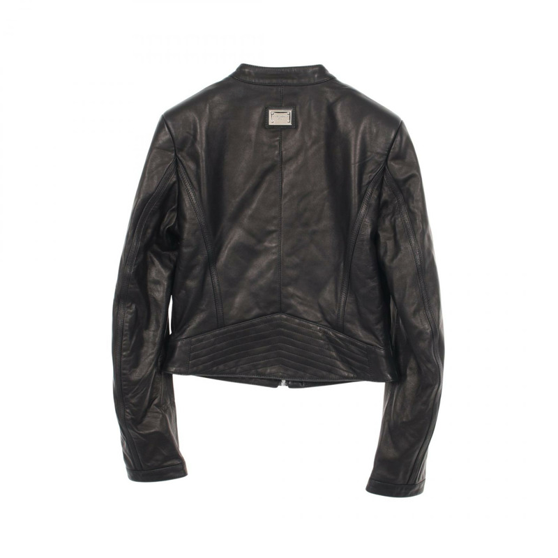 DOLCE & GABBANA 女羊皮騎手夾克，黑色，38號，二手-1