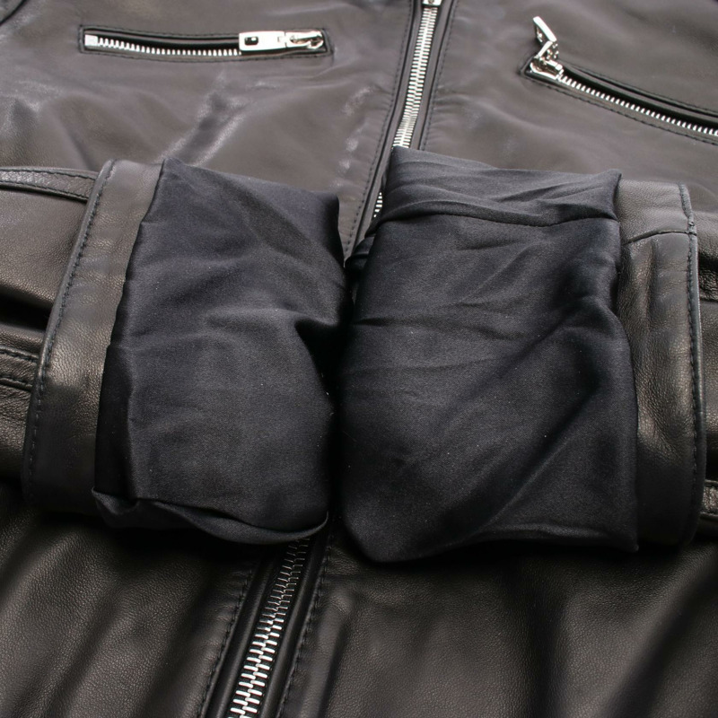 DOLCE & GABBANA 女羊皮騎手夾克，黑色，38號，二手-4