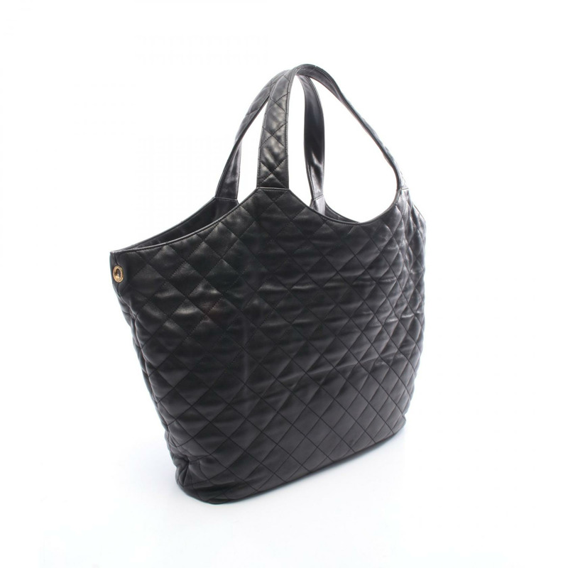 SAINT LAURENT PARIS Ikar Maxi 手提包 698651AAANG1000 黑色皮革 二手-1