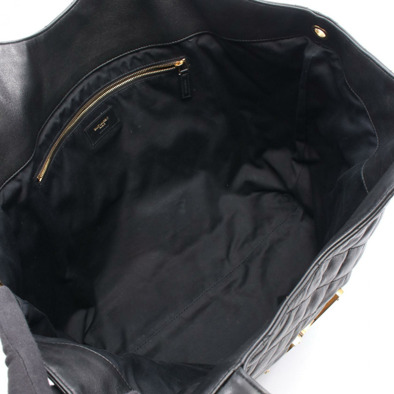 SAINT LAURENT PARIS Ikar Maxi 手提包 698651AAANG1000 黑色皮革 二手-2
