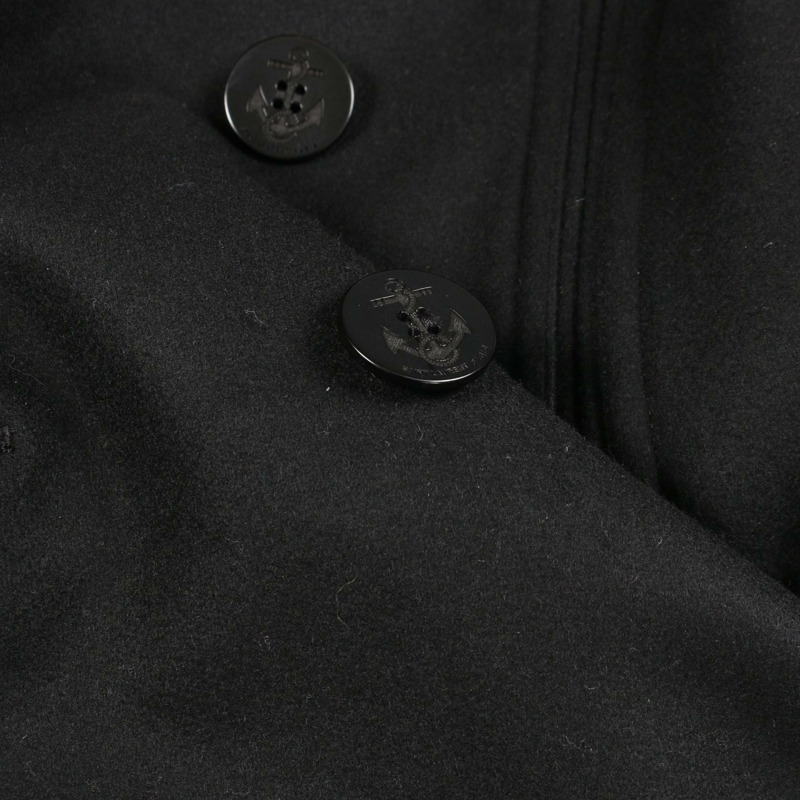 聖羅蘭巴黎羊毛雙排扣大衣，黑色，44號，二手男款-6