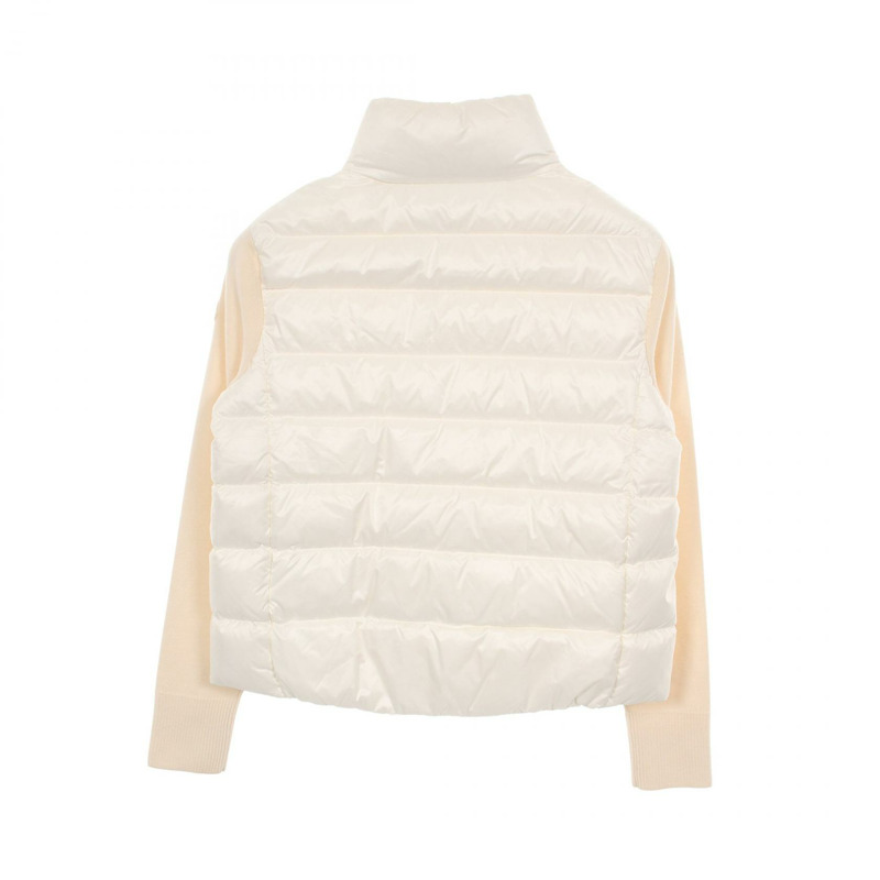 MONCLER 羊毛開襟羊毛羽絨外套 白色 #XS 二手女款-1