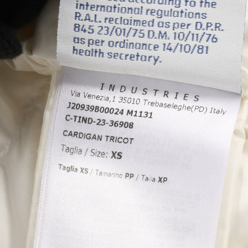 MONCLER 羊毛開襟羊毛羽絨外套 白色 #XS 二手女款-4