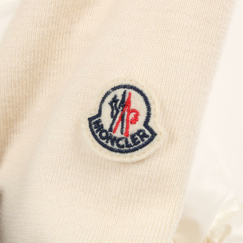 MONCLER 羊毛開襟羊毛羽絨外套 白色 #XS 二手女款-5
