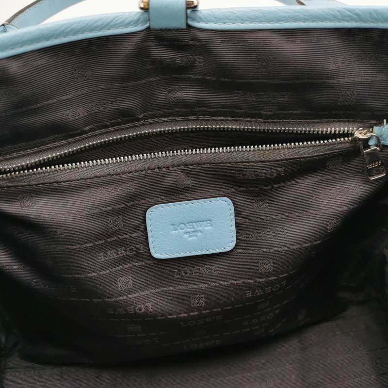 Loewe牛皮純色字母Logo托特包手提包-6