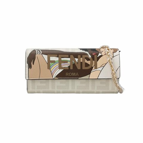 Fendi Sunshine女孩圖案字母Logo單肩包