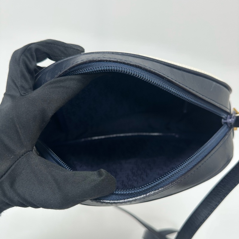 YSL Vintage 中古白色編織皮革信封斜背包包-12