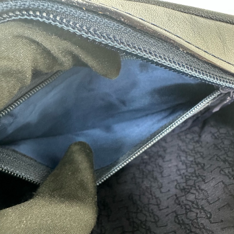 YSL Vintage 中古白色編織皮革信封斜背包包-14