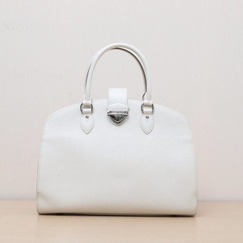LOUIS VUITTON 白色EPI水波紋牛皮PONTNEUF手提包醫生包