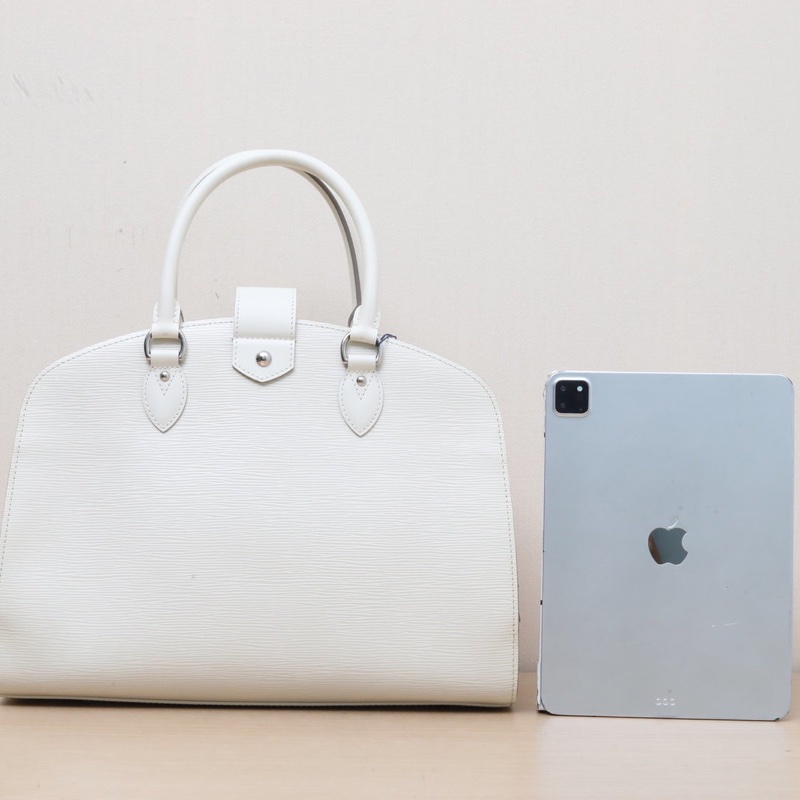 LOUIS VUITTON 白色EPI水波紋牛皮PONTNEUF手提包醫生包-2