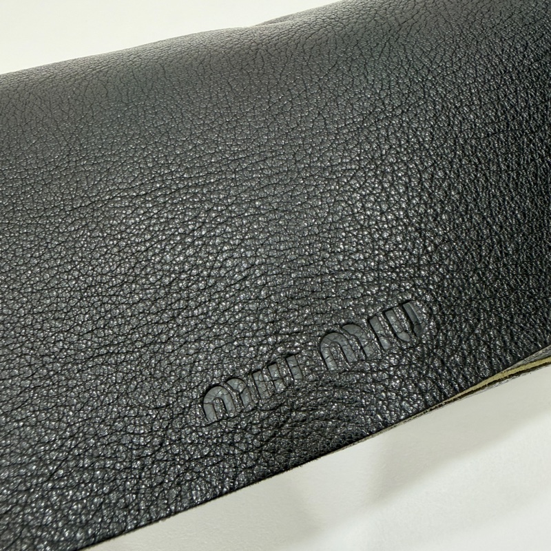 MIU MIU Vintage 蝴蝶結 黑色牛皮 肩背包 側背包 手提包-16