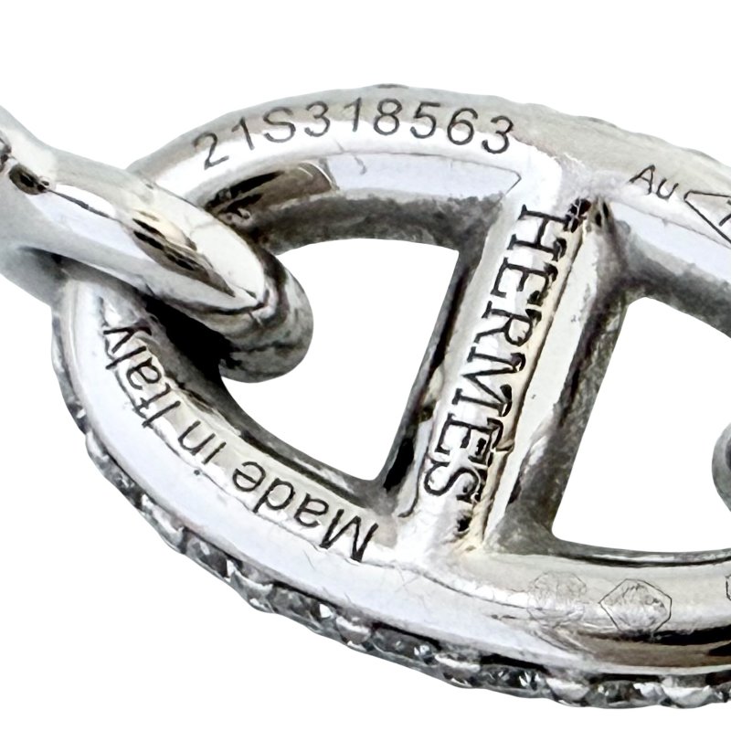 HERMES Farandole 18K白金 滿鑽豬鼻子🐽 戒子-9