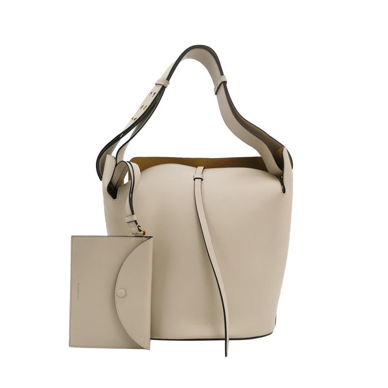Burberry The Bucket牛皮純色字母logo子母包單肩包-0