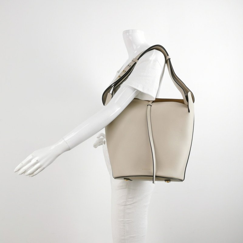 Burberry The Bucket牛皮純色字母logo子母包單肩包-1