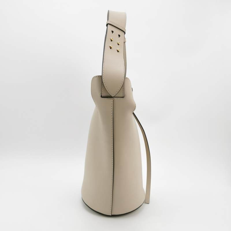 Burberry The Bucket牛皮純色字母logo子母包單肩包-4