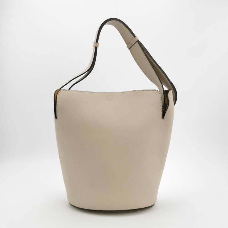 Burberry The Bucket牛皮純色字母logo子母包單肩包-5