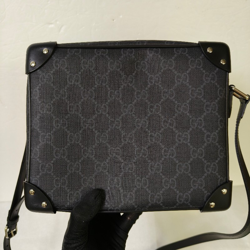 【🐴馬上下單最優惠】🧧限時降價至2/11（原$33800）【9成新】㊣✨GUCCI✨（附盒子）古馳 GG 黑灰 箱包 Box 軟盒子 盒包 箱型包 相機包 肩背包 斜背包/雙G/二手包/保證正品🌳二手樹屋🌳-2