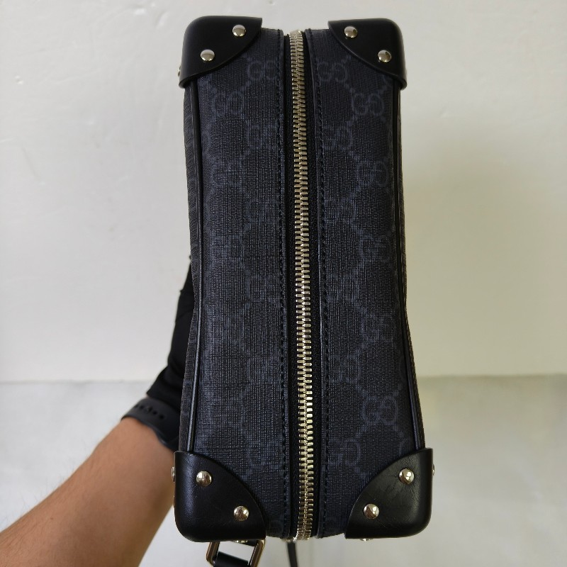 【🐴馬上下單最優惠】🧧限時降價至2/11（原$33800）【9成新】㊣✨GUCCI✨（附盒子）古馳 GG 黑灰 箱包 Box 軟盒子 盒包 箱型包 相機包 肩背包 斜背包/雙G/二手包/保證正品🌳二手樹屋🌳-6