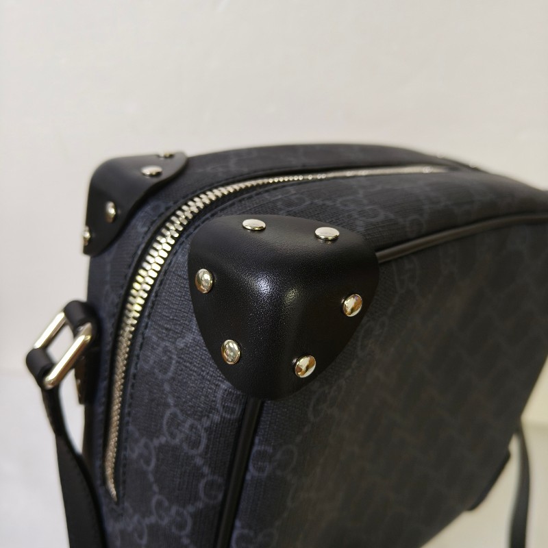 【🐴馬上下單最優惠】🧧限時降價至2/11（原$33800）【9成新】㊣✨GUCCI✨（附盒子）古馳 GG 黑灰 箱包 Box 軟盒子 盒包 箱型包 相機包 肩背包 斜背包/雙G/二手包/保證正品🌳二手樹屋🌳-14