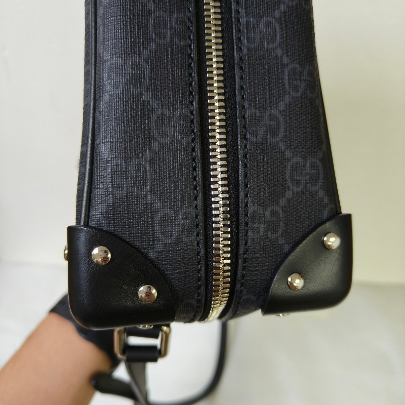 【🐴馬上下單最優惠】🧧限時降價至2/11（原$33800）【9成新】㊣✨GUCCI✨（附盒子）古馳 GG 黑灰 箱包 Box 軟盒子 盒包 箱型包 相機包 肩背包 斜背包/雙G/二手包/保證正品🌳二手樹屋🌳-18