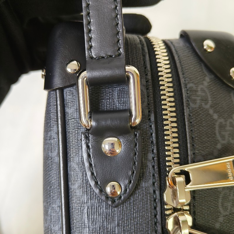 【🐴馬上下單最優惠】🧧限時降價至2/11（原$33800）【9成新】㊣✨GUCCI✨（附盒子）古馳 GG 黑灰 箱包 Box 軟盒子 盒包 箱型包 相機包 肩背包 斜背包/雙G/二手包/保證正品🌳二手樹屋🌳-21