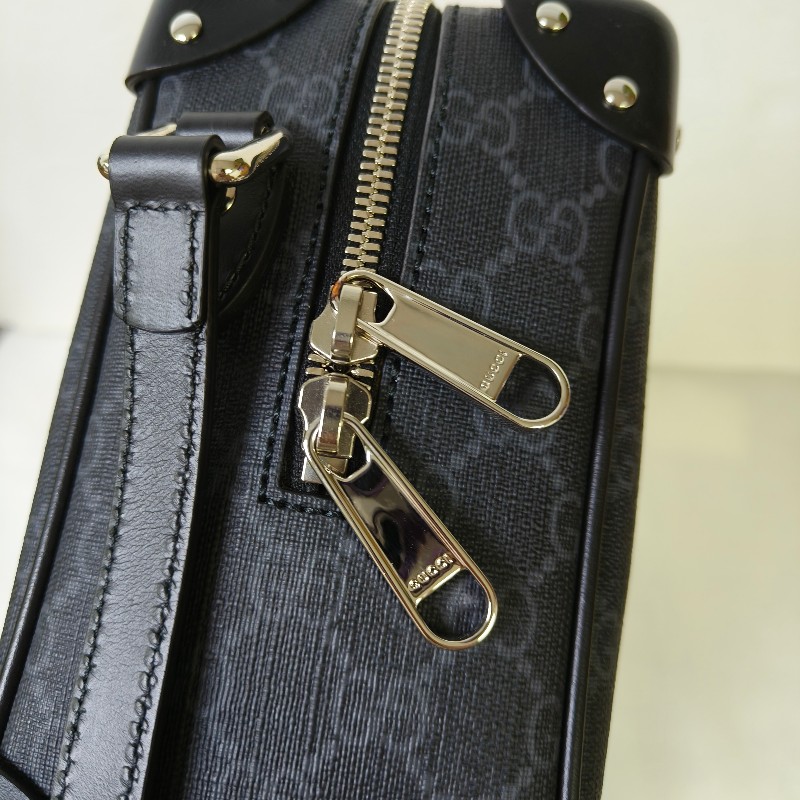 【🐴馬上下單最優惠】🧧限時降價至2/11（原$33800）【9成新】㊣✨GUCCI✨（附盒子）古馳 GG 黑灰 箱包 Box 軟盒子 盒包 箱型包 相機包 肩背包 斜背包/雙G/二手包/保證正品🌳二手樹屋🌳-23