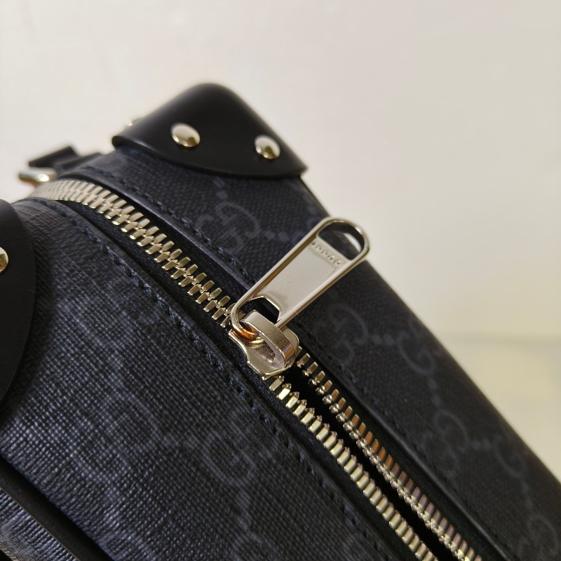 【🐴馬上下單最優惠】🧧限時降價至2/11（原$33800）【9成新】㊣✨GUCCI✨（附盒子）古馳 GG 黑灰 箱包 Box 軟盒子 盒包 箱型包 相機包 肩背包 斜背包/雙G/二手包/保證正品🌳二手樹屋🌳-24