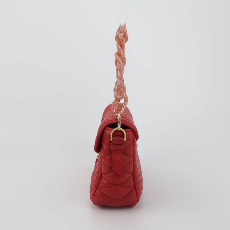 Miu Miu羊皮純色字母Logo手提包-2