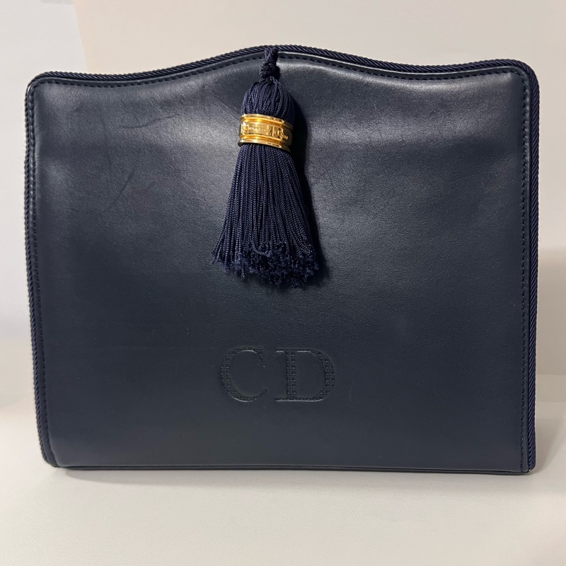 Christian Dior 迪奧 深藍肩背包-9