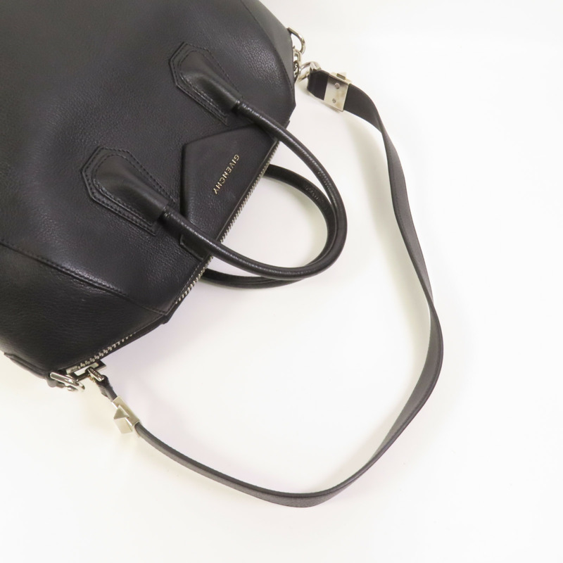 GIVENCHY 牛皮皮革Antigona銀扣手挽肩背兩用袋-4