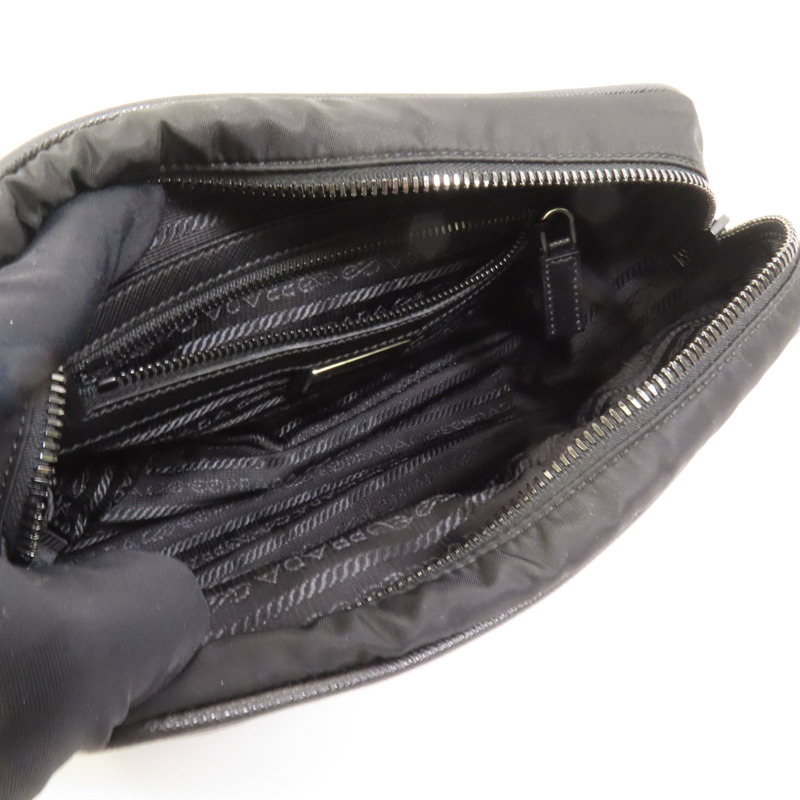 PRADA 尼龍Shoulder Bag銀扣肩背袋-7