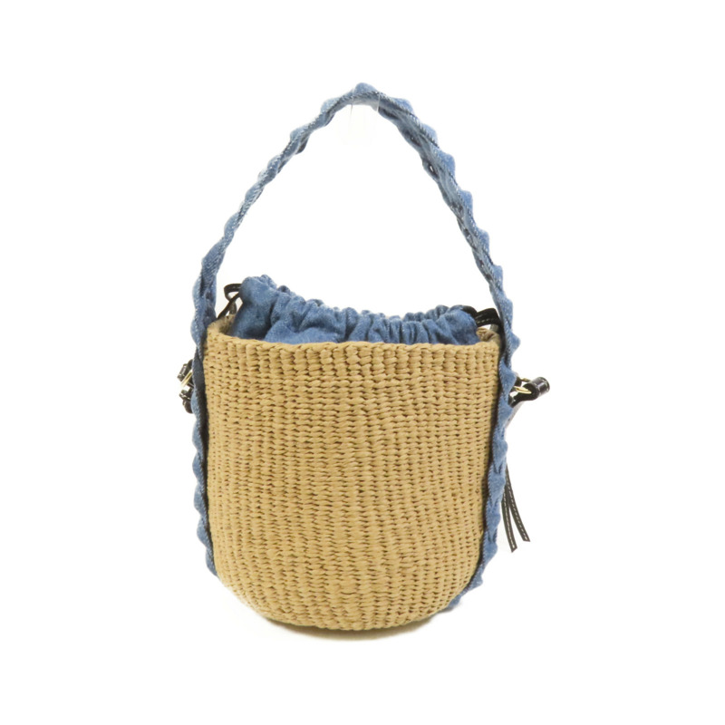 Chloe Raffia Denim Woody Small Basket Bag手挽肩背兩用袋-1