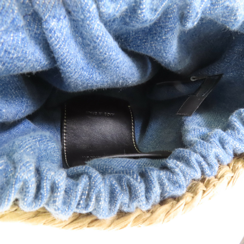 Chloe Raffia Denim Woody Small Basket Bag手挽肩背兩用袋-5