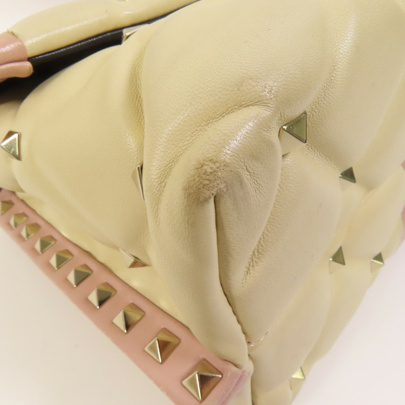 Valentino 牛皮皮革2 Way Shoulder金扣手挽肩背兩用袋-15