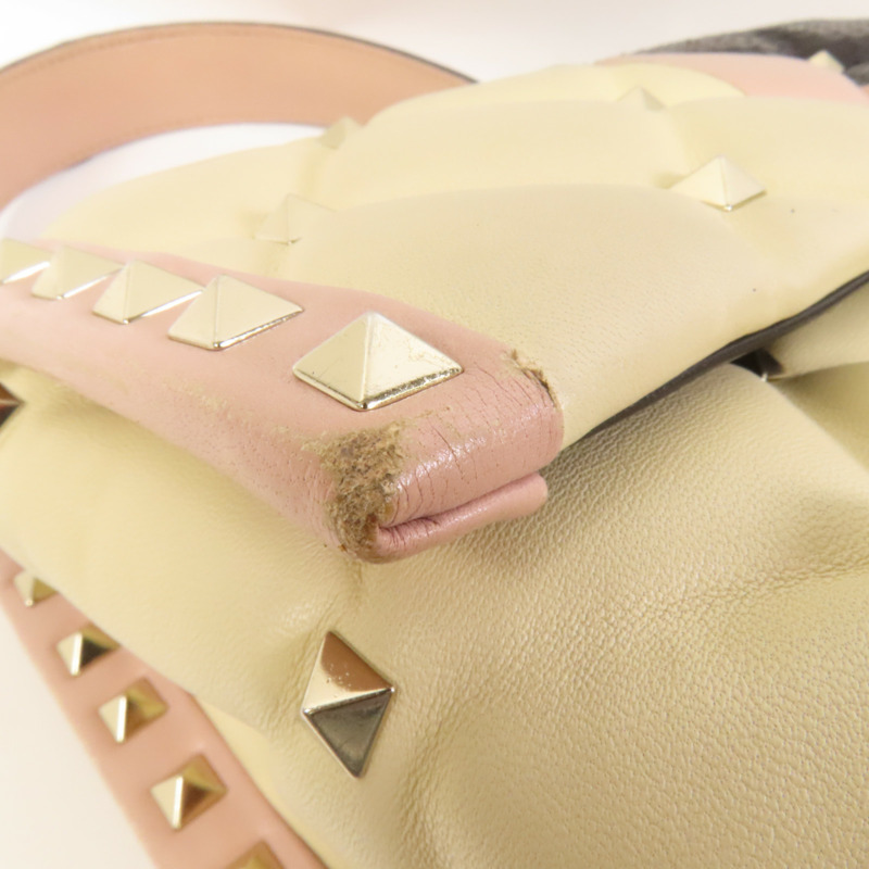 Valentino 牛皮皮革2 Way Shoulder金扣手挽肩背兩用袋-16