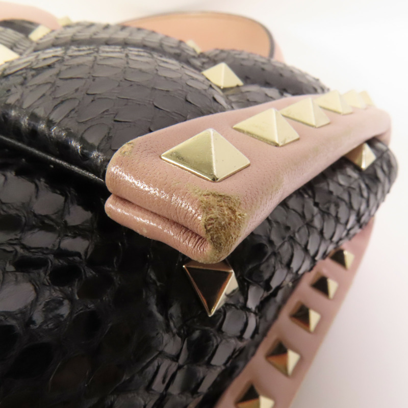 Valentino 牛皮皮革2 Way Shoulder金扣手挽肩背兩用袋-17