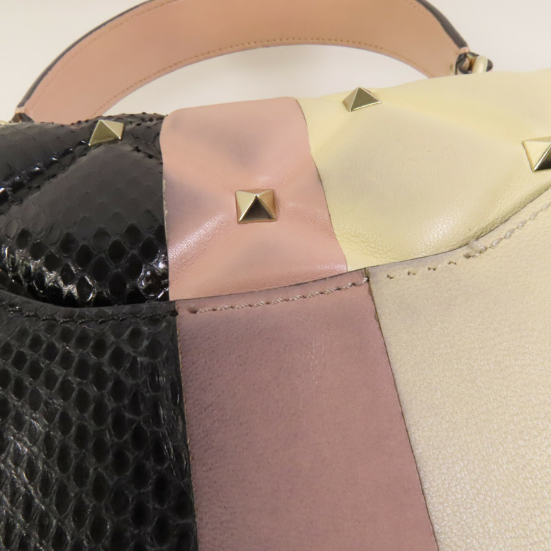 Valentino 牛皮皮革2 Way Shoulder金扣手挽肩背兩用袋-18