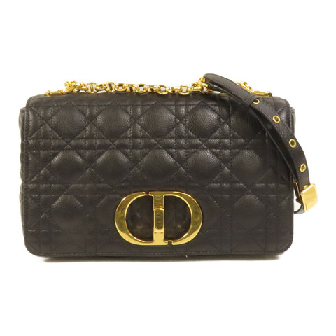 Dior 牛皮皮革Dior Caro Medium金扣鏈帶肩背袋