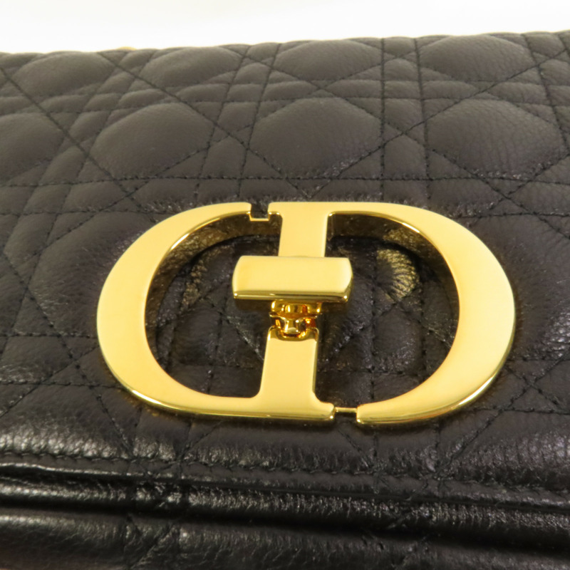 Dior 牛皮皮革Dior Caro Medium金扣鏈帶肩背袋-7