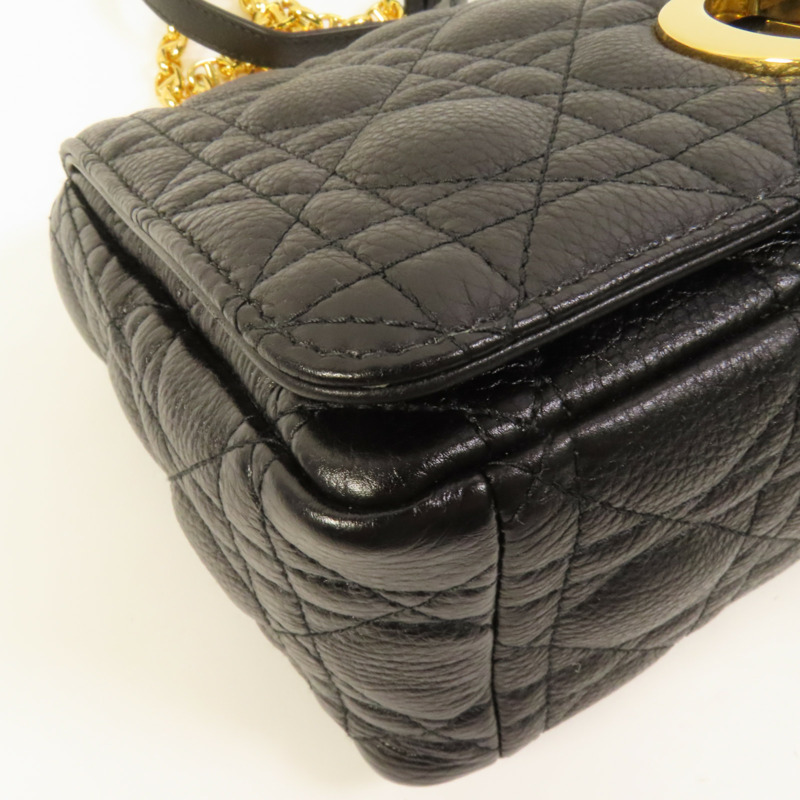 Dior 牛皮皮革Dior Caro Medium金扣鏈帶肩背袋-14