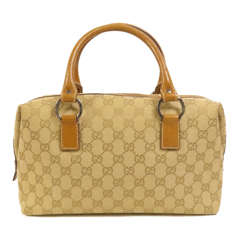 GUCCI 帆布Hand Bag銀扣手挽袋-0