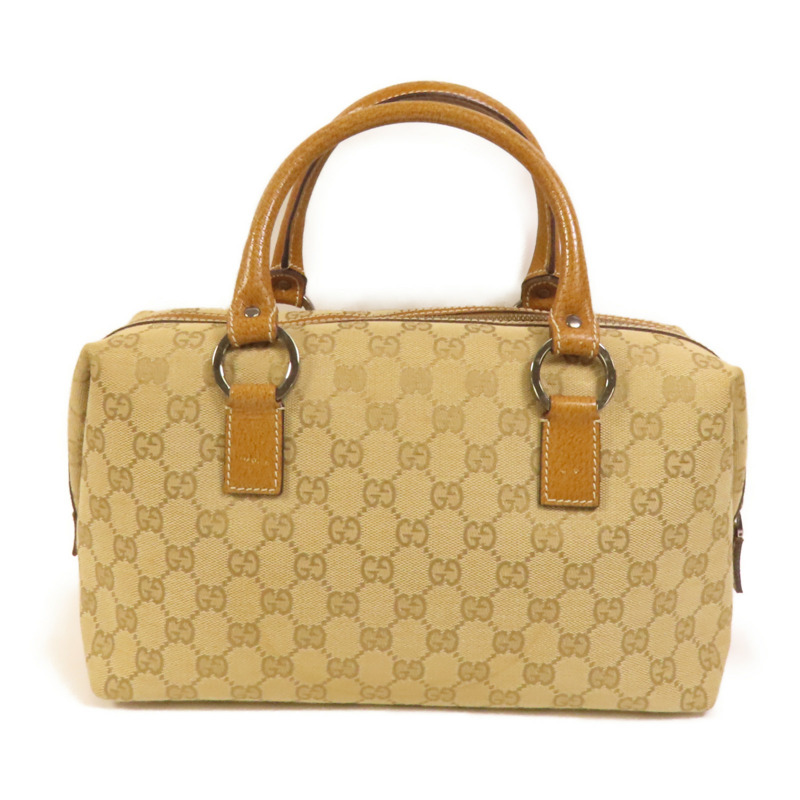 GUCCI 帆布Hand Bag銀扣手挽袋-1