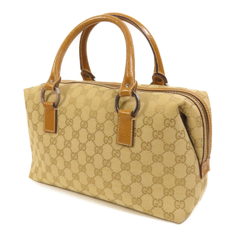 GUCCI 帆布Hand Bag銀扣手挽袋-2