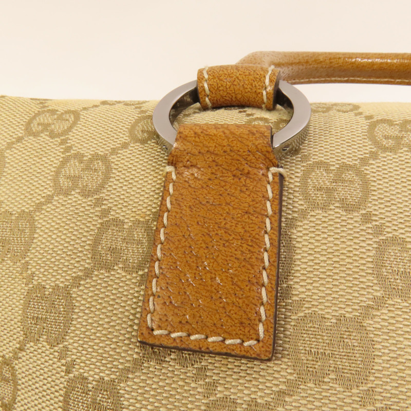 GUCCI 帆布Hand Bag銀扣手挽袋-5