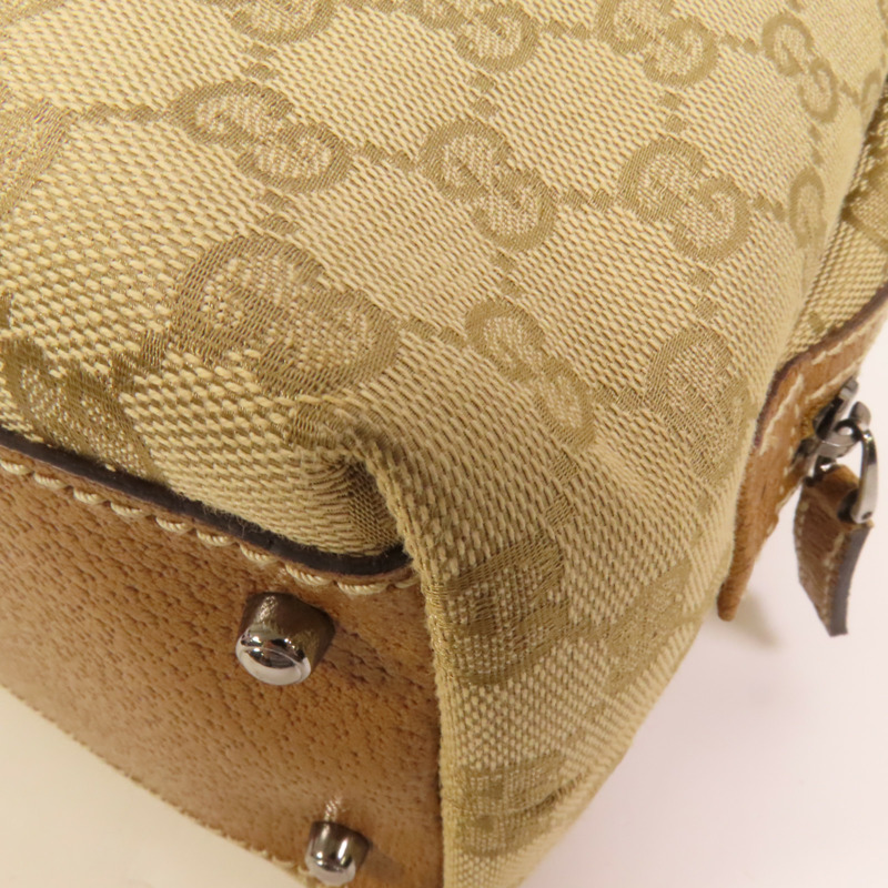 GUCCI 帆布Hand Bag銀扣手挽袋-12