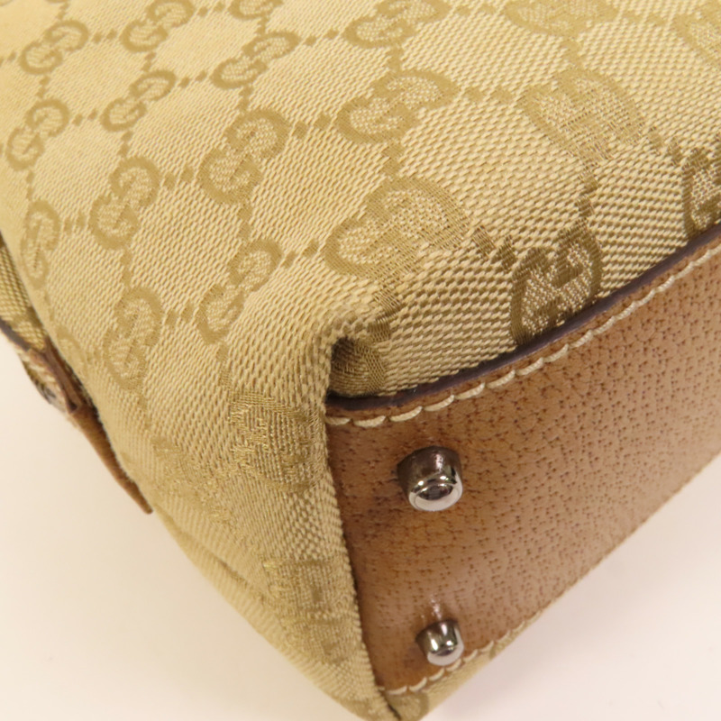 GUCCI 帆布Hand Bag銀扣手挽袋-13